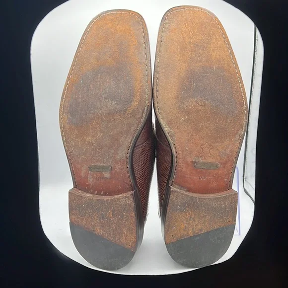 Paolo De Marco by Mezlan Genuine lizard men's shoes with monk strap 11M - Picture 13 of 15